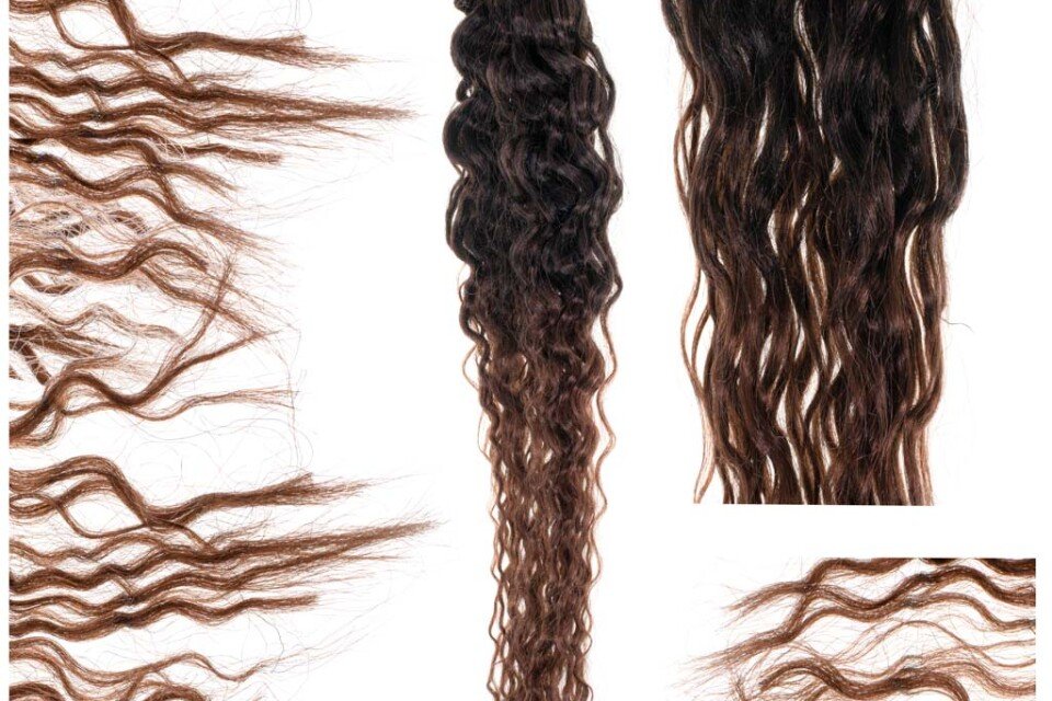 Extension per capelli, ricci, afrolook, 60 cm, castano