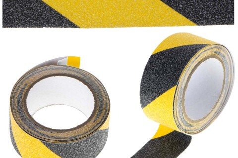 Anti-Rutsch-Schutzband – 5 cm x 5 m, schwarz – gelb