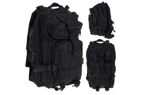 Kamuflažni vojni taktički ruksak, 25L, crni