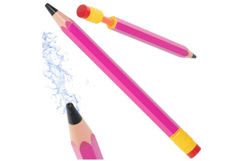 Brisalka - vodna črpalka za brizgo svinčnik - 54 cm, roza
