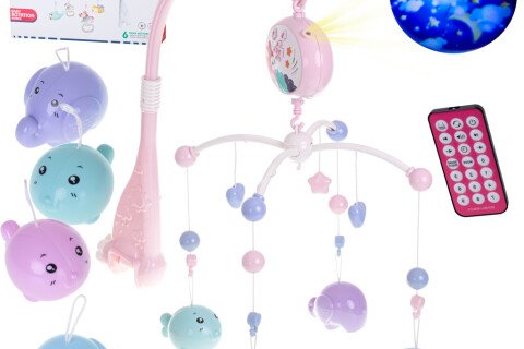 Altatódal csillag alakú + távirányító, rózsaszín