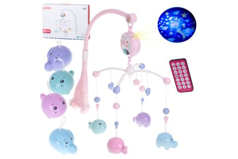 Altatódal csillag alakú + távirányító, rózsaszín