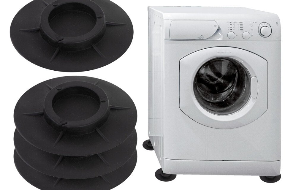 Antivibrationsmatten, schwarz, 4 Stück