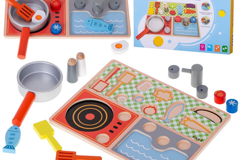 Παιδικό πιάτο κουζίνας με ξύλο κοπής