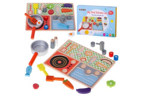 Παιδικό πιάτο κουζίνας με ξύλο κοπής