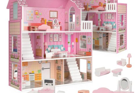 Ξύλινο κουκλόσπιτο LULILO Trikito 70εκ