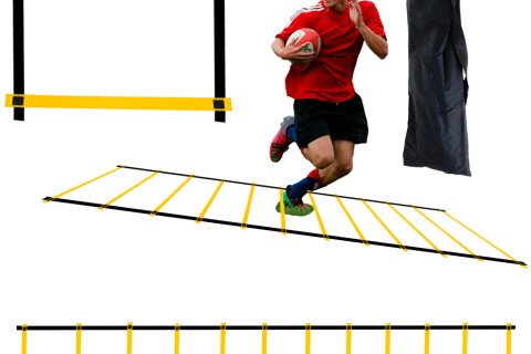 Žlutý cvičný gymnastický koordinační žebřík