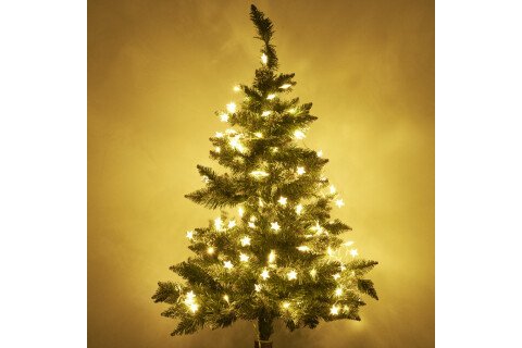 Świecący łańcuch gwiazdek LED - 10m, 100LED - biała ciepła