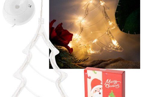 LED světla, závěsná dekorace - vánoční stromeček