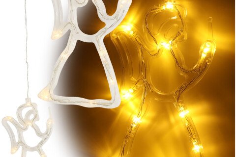 Lampki LED wiszące aniołki świąteczne, 49cm - 10 diod LED