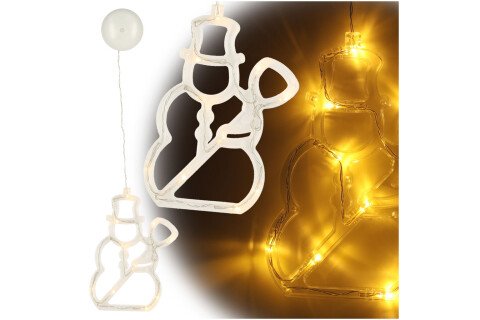 LED lámpák függő hóember karácsonyi dekoráció, 49 cm - 10 LED