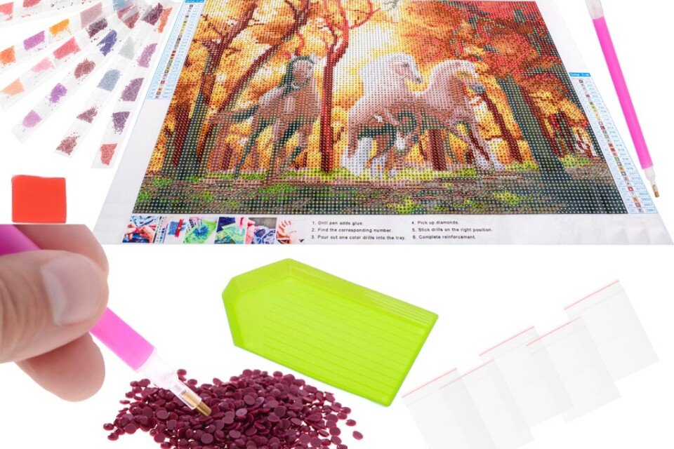 5D dijamantni vez, Priroda s konjima