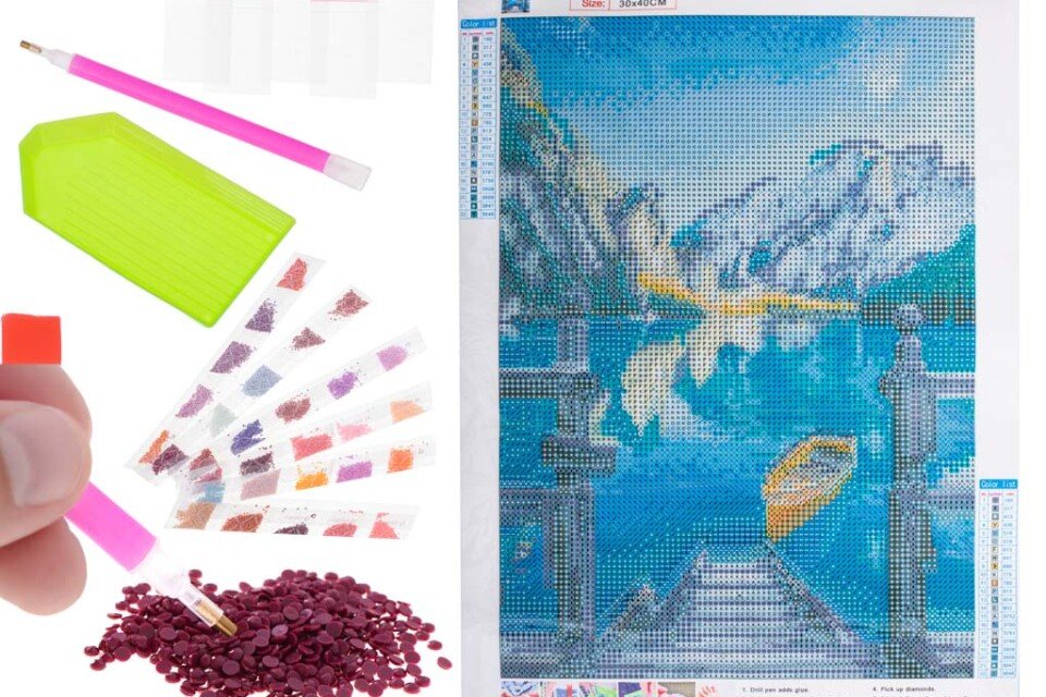 Diamantno vezenje set 5D,  jezero