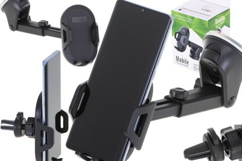 Uchwyt samochodowy na telefon i nawigację, 2 w 1