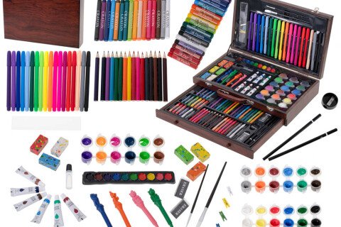 Kunstset zum Gestalten + Koffer, 123-teilig