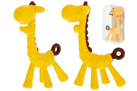 Silikonska igračka za zube - žuta žirafa