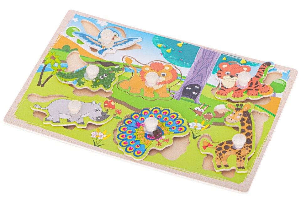 Drvena puzzle životinja puzzle - kukci, leptir, bubamara