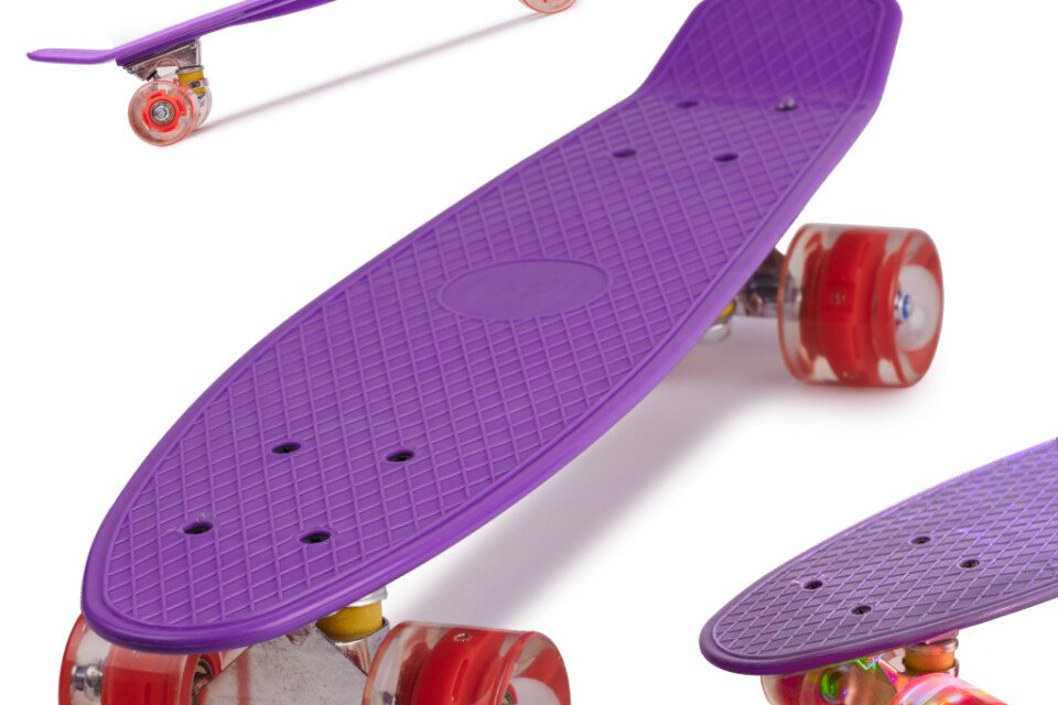 Skateboard - LED fialová