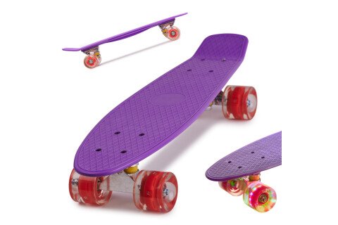 Skateboard - LED fialová