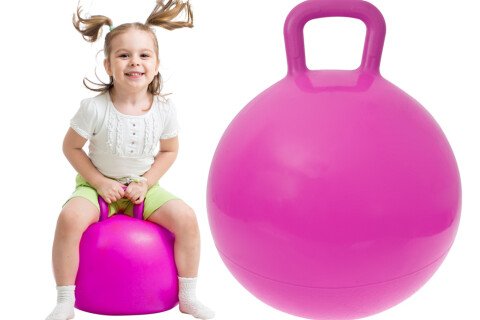 Ugrólabda - 45 cm, rózsaszín