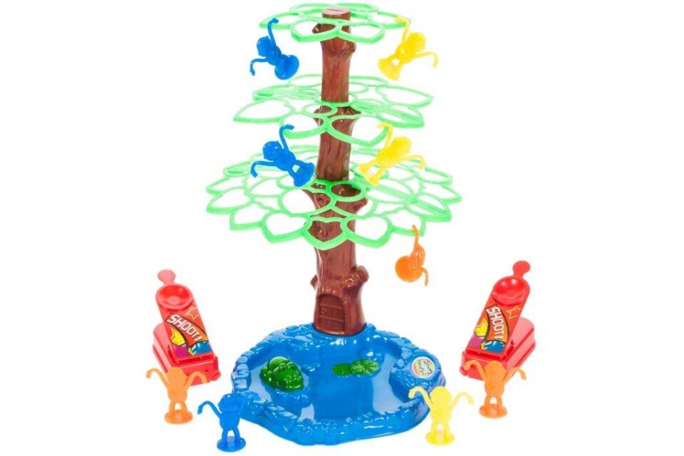 Hra skákací opice s katapultem