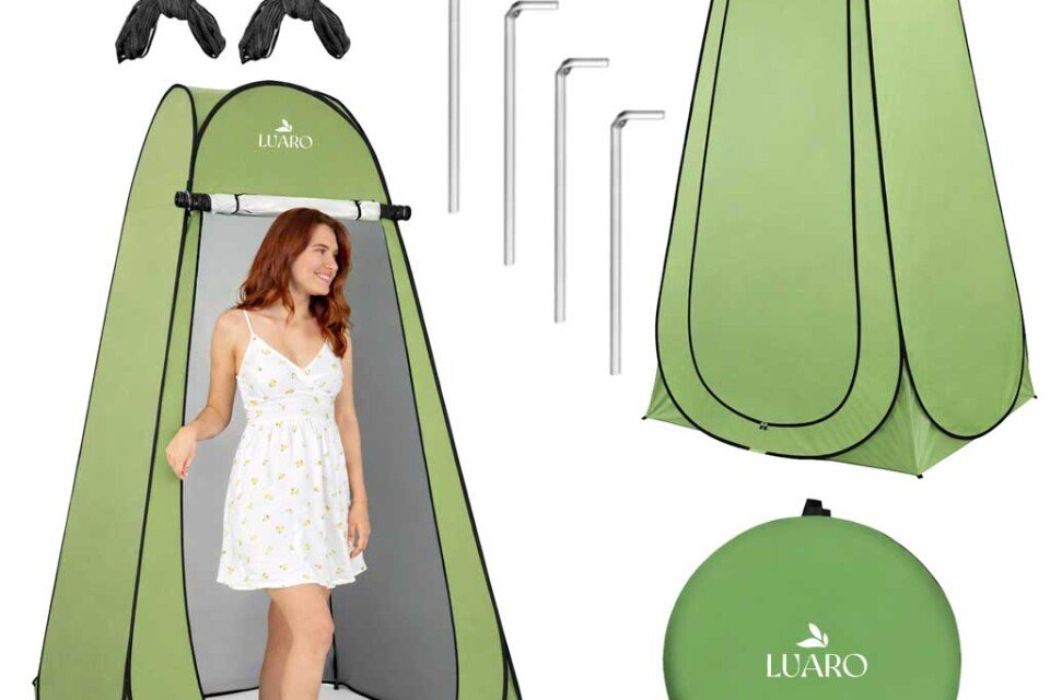 LUARO šator za samostalnu montažu za tuširanje, svlačionicu, turistički toalet, zeleni