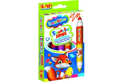 BAMBINO Obostrani markeri - 6 kom/12 boja
