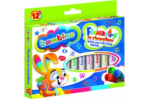 BAMBINO markeri sa pečatom, 12 boja