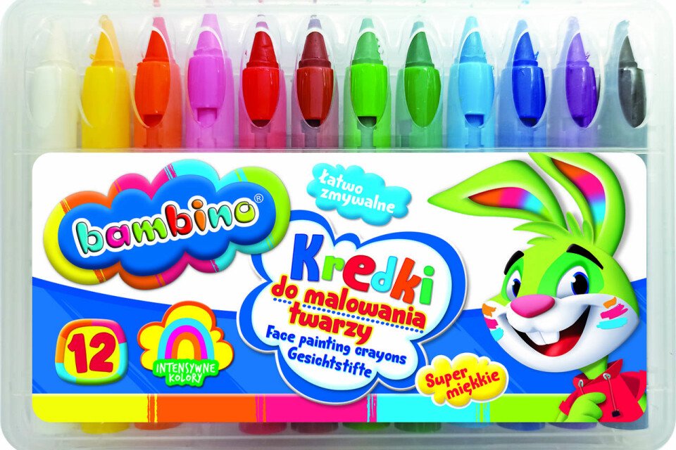 BAMBINO barvice za poslikavo obraza, 12 barv