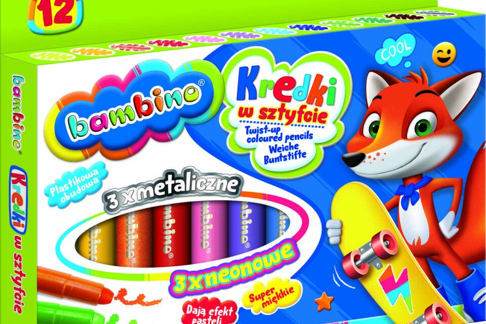 Kredki BAMBINO, 12 kolorów