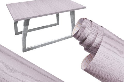 Samolepljive tapete srebrno sive boje hrasta - 1,22x50m