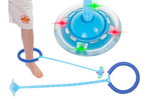 Hula hoop dětská hra, LED svítící - modrá