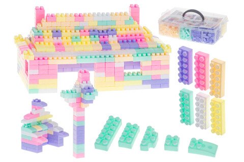 Dječje kocke za učenje - 580 komada. pastel