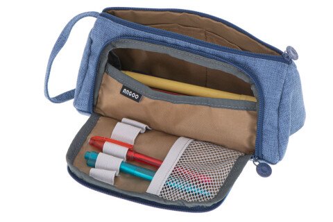 Šolska peresnica ali kozmetična torbica , mornarsko modra