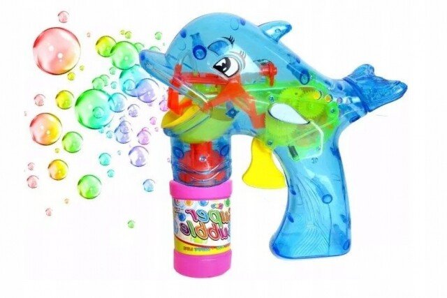 Gyermek buborékpisztoly - LED, delfin