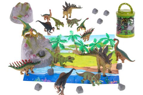 Figurice životinja dinosauri 7 komada + set podmetača i pribora