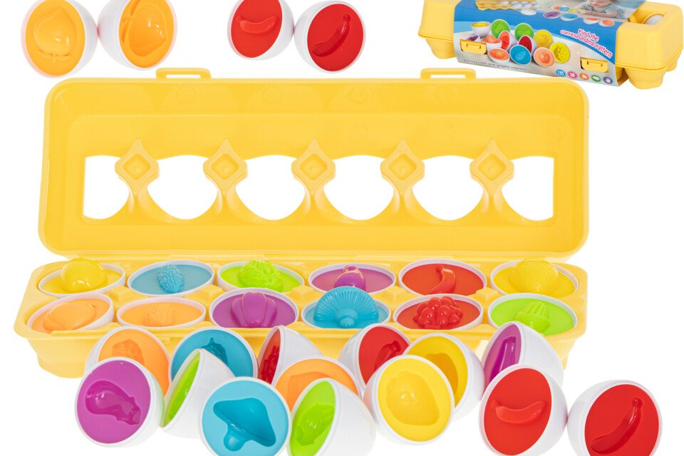 Εκπαιδευτικό παζλ διαλογέας - αυγά φρούτων 12 τεμάχια