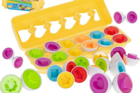 Výukové puzzle - třídička tvaru vajíčka, 12 dílků