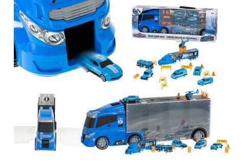 Transportér + odpalovací zařízení v kufru + 7 policejních aut