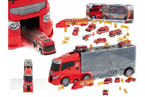 Kamion transporter + lanser u koferu + 7 vatrogasnih vozila