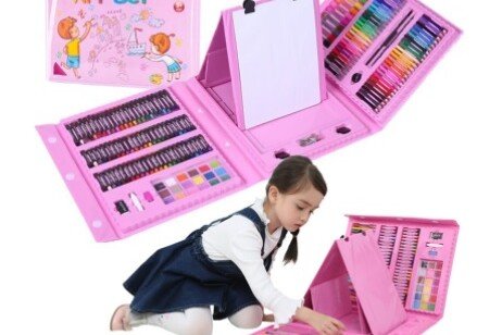 Art set za slikanje v kovčku - 208 denilni, roza