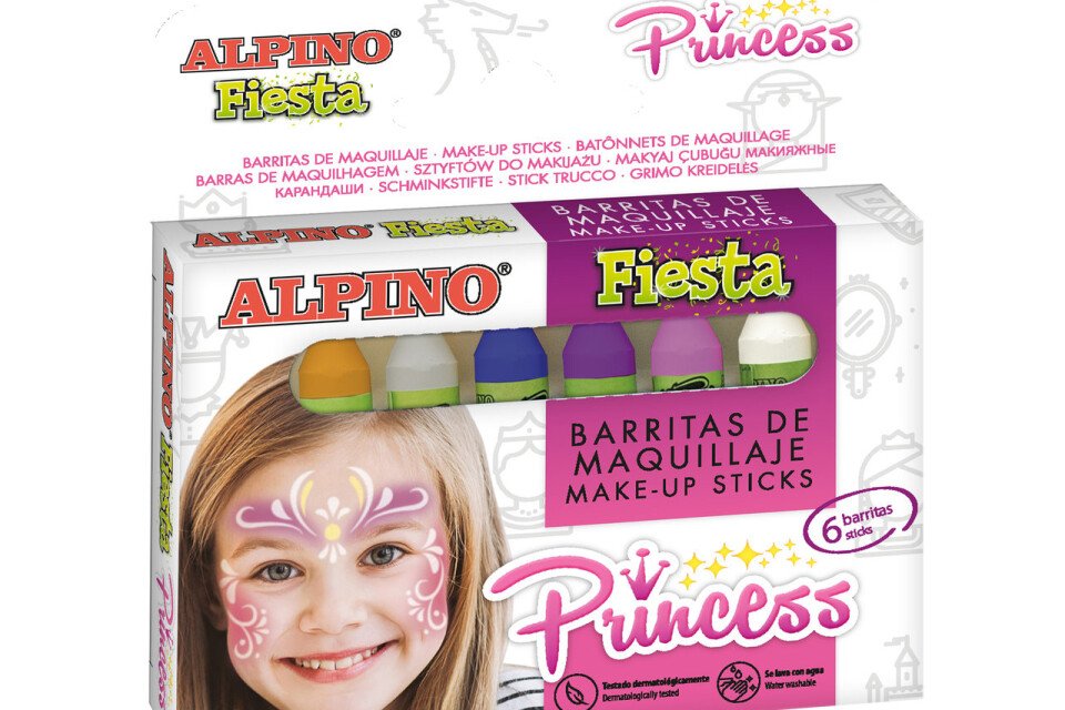 ALPINO - olovke za oslikavanje lica princeze, 6 boja