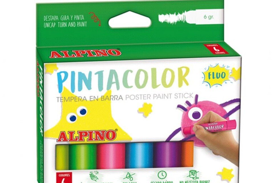 ALPINO - Fluorescentna barva v stiku, 6 barv