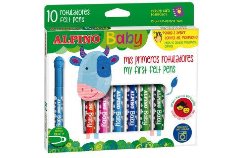ALPINO BABY Flomastri markerji z okroglo konico + 10 barv