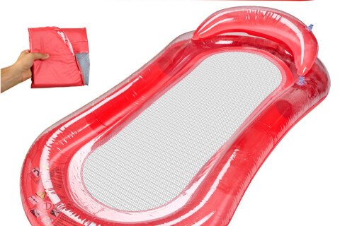 Materassino gonfiabile per il nuoto in piscina con rete, rosso BESTWAY 43103
