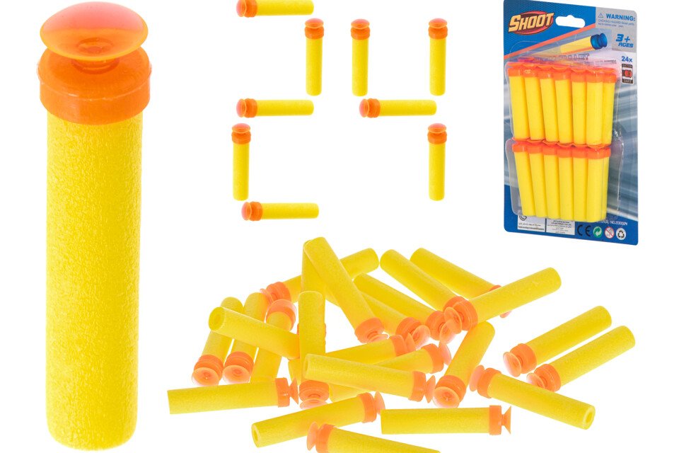 Pfeilpatronen kompatibel mit NERF gelb 24 Stk.