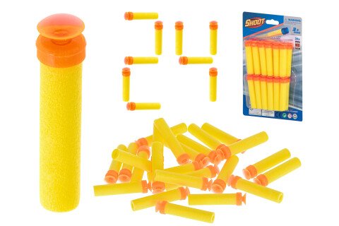 Pfeilpatronen kompatibel mit NERF gelb 24 Stk.