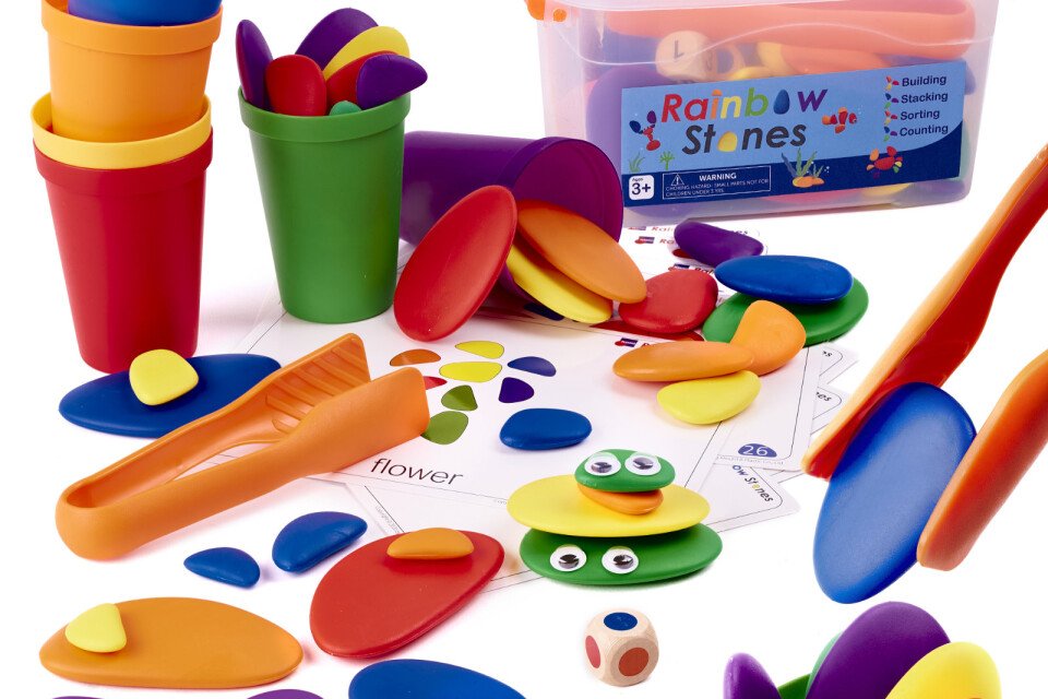 Παιδικά δημιουργικά βότσαλα - μαθαίνουμε να μετράμε