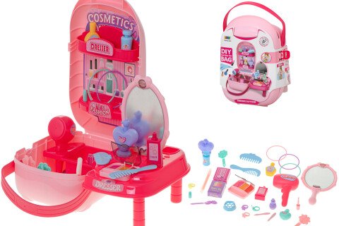 Zestaw kosmetyków z akcesoriami w etui - 37 sztuk