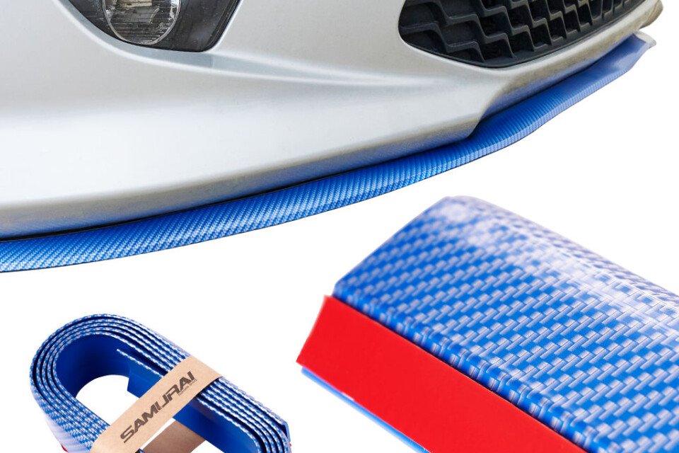 Poklopac prednjeg branika univerzalni spojler karbonski - 2,5m, plavi